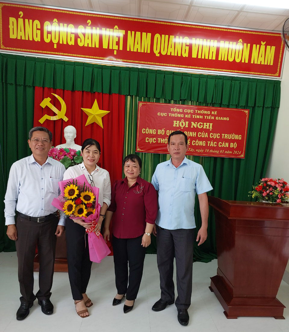 Cục Thống kê tỉnh Tiền Giang tổ chức Hội nghị công bố quyết định bổ nhiệm Chi cục trưởng Chi cục Thống kê huyện Gò Công Tây